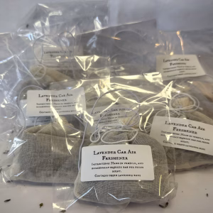 Packaged lavender car air fresheners